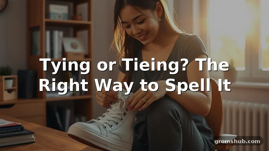 Tying or Tieing? The Right Way to Spell It